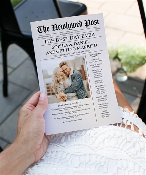 newspaper wedding program|Newspaper Wedding Program .